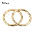 thumbnail image 3 of Metal O Rings, 8 Pack 25mm(0.98") ID 3mm Thickness Multi-Purpose Non Welded O-Ring Buckle, Gold Tone, 3 of 6
