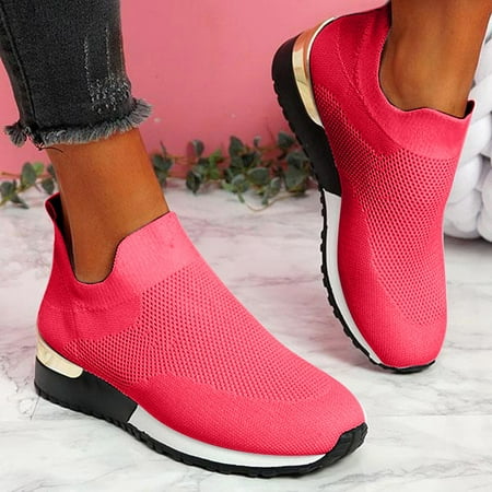 

YTJX Women Outdoor Mesh Solid Color Sports Shoes Runing Breathable Shoes Sneakers