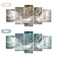 Abstract Flower WallArt Roll Canvas Prints, Set of 5, Frameless