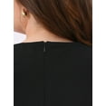 thumbnail image 5 of DARING DIVA Plus Size Peplum Pencil  3/4 Sleeve Flared Sheath Dress 1X Black, 5 of 7