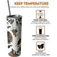thumbnail image 2 of Mhrevyi Cow Print Skinny Tumbler With Lid and Straw - 20 oz Insulated Stainless Steel Travel - Cup Cow Stuff Accessories Decor - Double Wall Coffee Mug - Birthday Gifts for Mom, Sister, Friends, Women, 2 of 5