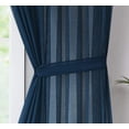 thumbnail image 2 of DecoSource - 2 Extra Wide Grommet Semi-Sheer Curtain Panels - Total Size 216 Inch Wide 108 Inch Each Panel - 108 Inch Long - Natural Light Flow 2 Panels - 108" W x 108" L - Each Panel, Navy, 2 of 3