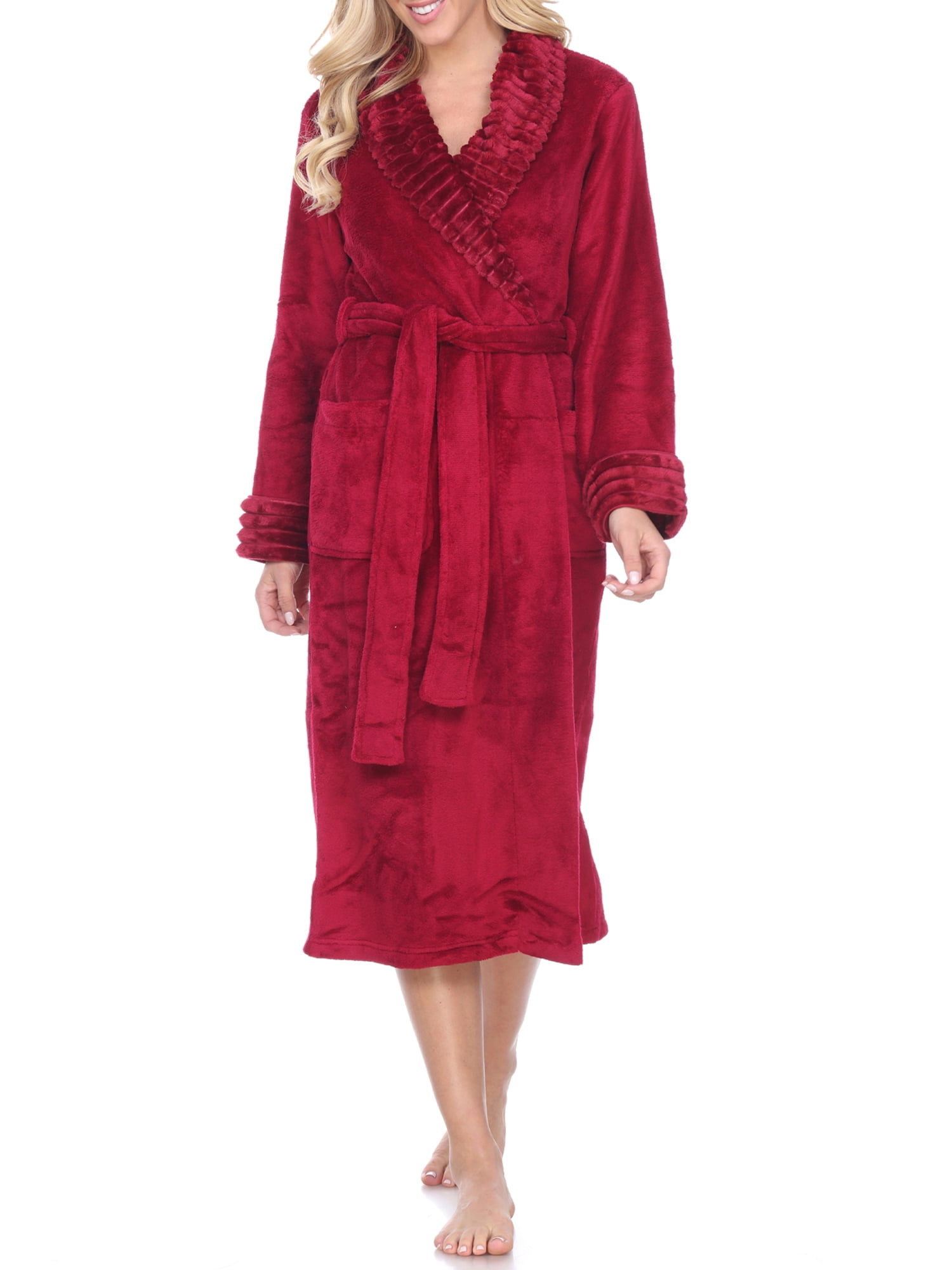 White Mark - White Mark Women's and Women's Plus Super Soft Lounge Robe - Walmart.com - Walmart.com
