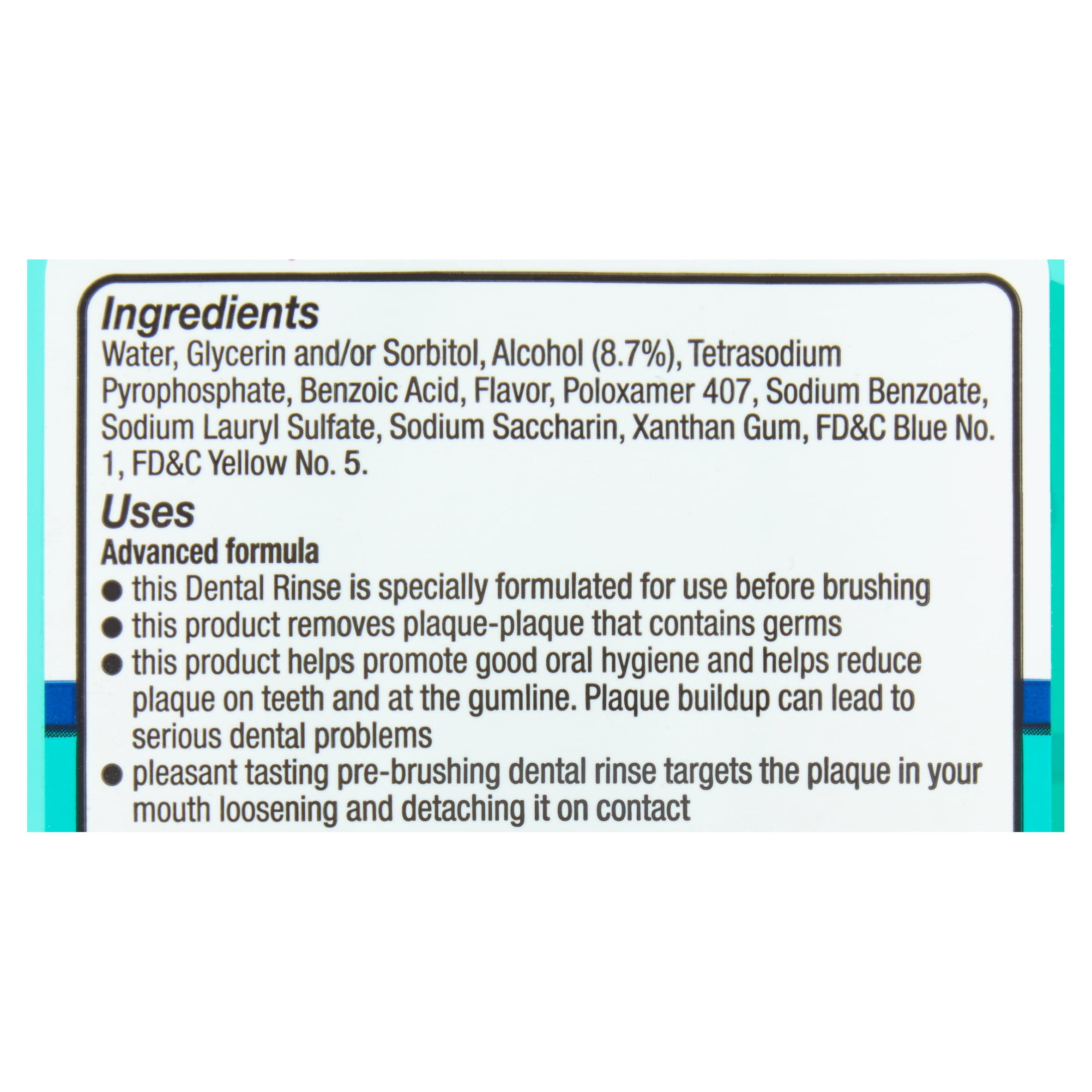Equate Plaque Removing Mouthwash, Mint, 24 Fl oz