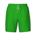 thumbnail image 4 of Lsque Mens Swim Trunks Green Pattern - Bathing Suit Compression Liner - Beach Swim Shorts Swimwear - (S-3XL) - Stretch Quick Dry -Large, 4 of 9