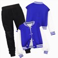 thumbnail image 2 of HCNTES Baby Boy Winter Clothes Toddler Boys Clothes Fall Winter Outfit Sets, Set For Kids Long Sleeve Round Neck Patchwork Elastic Waist 6M 1T 2T 3T 4T 5T 2Pcs Playwear, 2 of 5