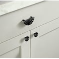 thumbnail image 4 of Goo-Ki 12 Pack 1.5"(38mm) Diameter Matte Black Kitchen Cabinet Knob, Closet Classic Zinc Alloy Drawer Knobs with Round Flower Design, 4 of 10