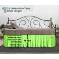 thumbnail image 5 of SGI Bedding Day Bed Skirt | Twin 14" Inch Drop, Ruffled Microfiber Bed Skirt | Fade Resistant, Wrinkle Free, Anti-static, Decorative, Extra Storage Space, Clutter-Free | Parrot Green, 5 of 8