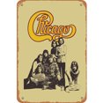 thumbnail image 1 of Placa Metal Vintage Banda Chicago Pintura Hierro Rectangular Arte La Pared Decor20x30cm, 1 of 9