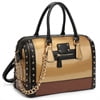 Shiny Patent Faux Leather Handbags Barrel Top Handle Satchel Bag Shoulder Bag for Women
