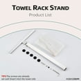 thumbnail image 6 of KOKOSIRI Hand Towel Rack Stand Towel Bar with Marble Base for Bathroom Kitchen Vanity Countertop, Polished Stainless Steel 15.7'' Height THS0002-SM-CH, 6 of 7