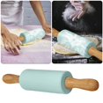 thumbnail image 2 of Christmas Decorations Household Mini Silicone Rolling Pin Small Children's Rolling Pin Non Stick Baking Dumpling Flour Stick, 2 of 8
