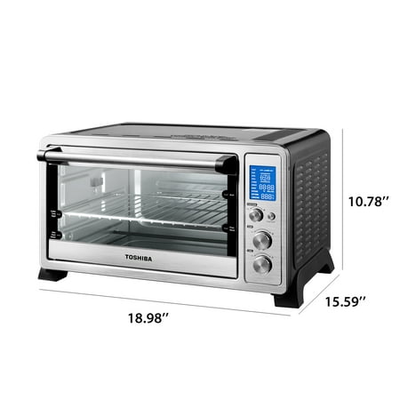 Toshiba Digital Convection Toaster Oven, 6-Slice, 1500 Watts, Stainless