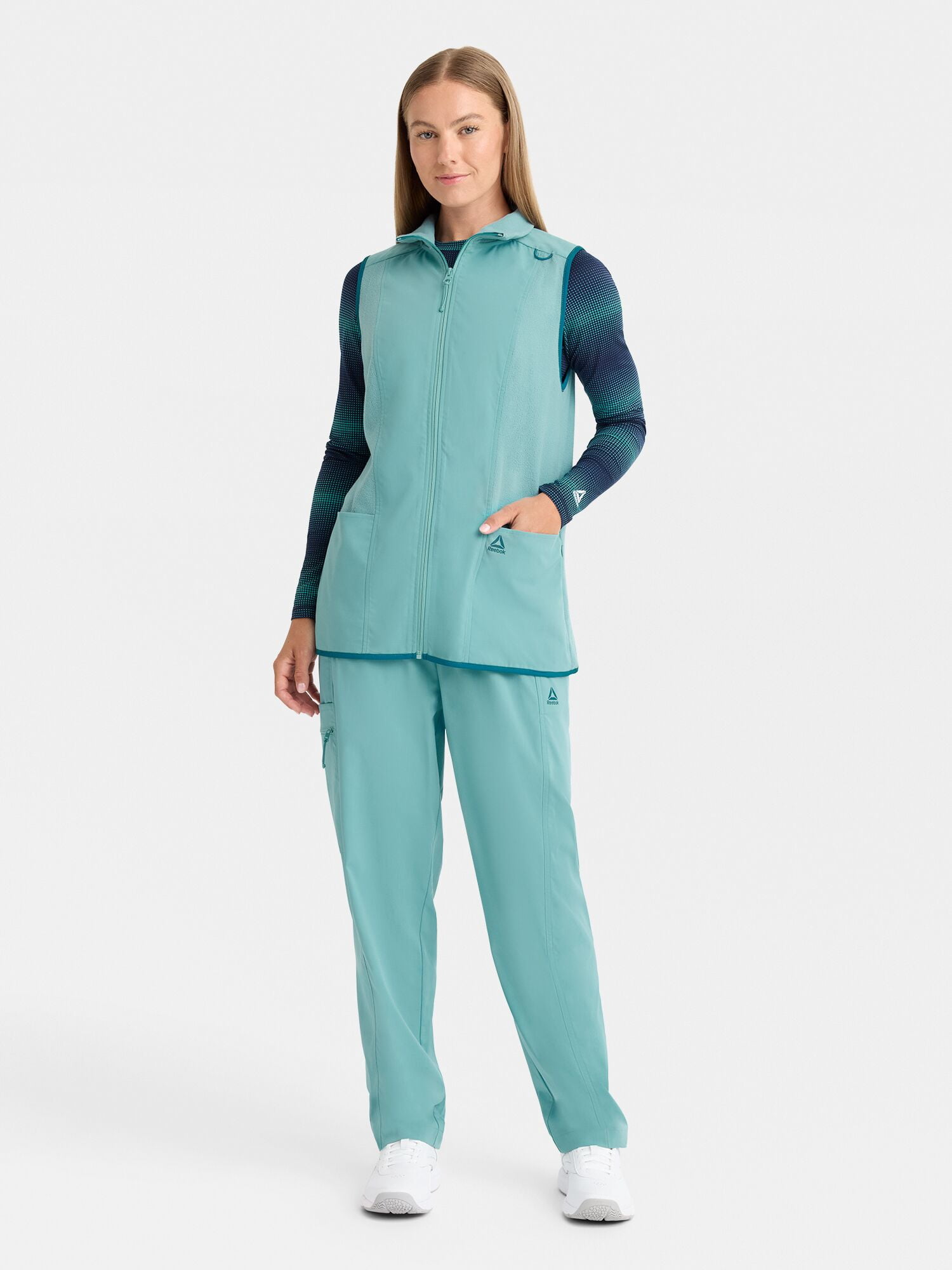 Reebok Women’s Tech Comfort Scrub Vest with 6 Pockets, Sizes S–3XL