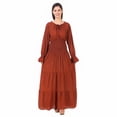 thumbnail image 2 of ThePirateDressing Women’s Renaissance Medieval Peasant Smocked Maxi Dress, 100% Rayon, 2 of 5