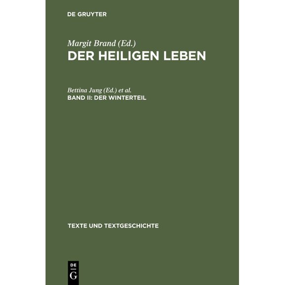 Texte Und Textgeschichte Der Winterteil, Book 51, (Hardcover)