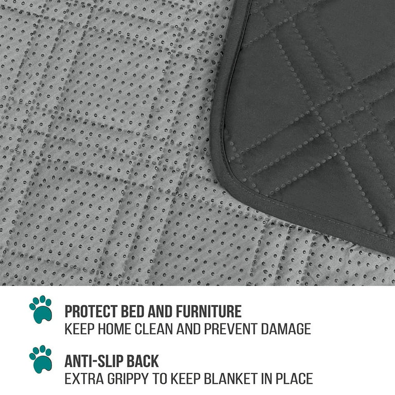  Waterproof Dog Bed Covers for Couch Protection Dog Pet Blanket  Furniture Protector (52“X82”, Grey+Dark Grey) : Pet Supplies