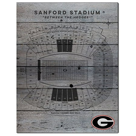 KH Sports Fan 16"x20" Georgia Bulldogs Seating Chart Collage Pallet