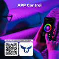 thumbnail image 3 of Osprey Smart Light Bulbs, RGBCW LED, Music Sync, Bluetooth & Wi-Fi, App Control, A19 E26 Base, 9W, 806 Lumens (4 Pack), 3 of 6