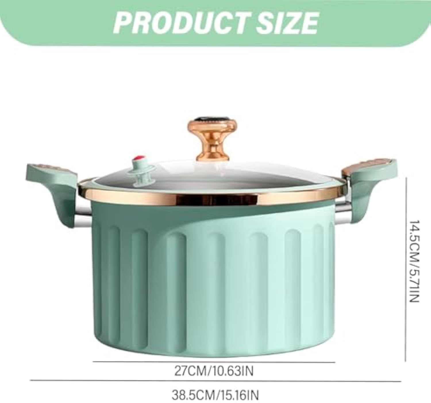 Housewor Micro Pressure Cooker, Housewor Non-Stick Pot, 8L Large Capacity Enamel Small Pressure Cooker for Open Fire, Induction Cooker, Electric Stove, Gas Stove (White)