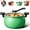 Green, variant on Multi-functional, large-capacity non-stick pressure cooker, 8-quart low-pressure cooker, with transparent glass lid and anti-scald handle, suitable for home cooking, making soups, and stews.