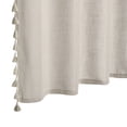 thumbnail image 5 of Haperlare Tassels Shower Curtain 72 inch Boho Rustic French Country Linen Blend Fabric Blackout Shower Curtain for Bathroom, Taupe, 5 of 8