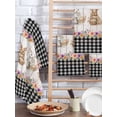 thumbnail image 2 of Easter Bunny Eggs Kitchen Dish Towels for Drying Dishes Set of 2, Spring Flowers Rabbits Farmhouse Buffalo Plaid Waffle Weave Microfiber Hand Tea Bathroom Towels Quick Dry & Absorbent Towel 15.7x23.6, 2 of 7