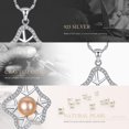 thumbnail image 5 of 8-8.5 MM Perla Colgante 925 Collar de Plata Mujer Noble Sincero Electrónica, 5 of 5