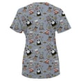 thumbnail image 2 of Green Town Scrubs for Women V-Neck Scrub Top - Print Tops, 3 Pockets, Easy Care Uniforms, 2 of 5