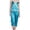 Blue, variant on Intimo Womens' Stretch Charmeuse Sleep Cami Top with Cropped Capri Pant 2PC Lounge Set