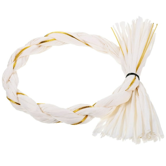 MUSEYA 1Pack Front Door Wreath for All Seasons DIY Hand-woven Wreath White for Craft Enthusiasts