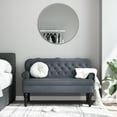 thumbnail image 1 of vidaXL Bench with Backrest Dark Grey 119.5x64.5x75 cm Velvet, 1 of 6