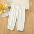 thumbnail image 2 of Odeerbi 6M-4Y Toddler Boys Girls Ice Silk Cropped Pants Summer Casual Lantern Pants Solid Color Breathable Pants, 2 of 5