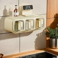thumbnail image 2 of Wall Mounting Spice Rack Wall Mounting Box 400ml Kitchen Storage Bottles Organizer No Punching With Spoon, 2 of 7
