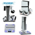 thumbnail image 1 of Universal PS5/PS5 Slim/PS5 Pro Multifunctional Cooling Stand - PSVR2 & DualSense Controller Charging Dock with Headphone Hanger, Vertical Console Holder for Disc/Digital Editions, 1 of 5