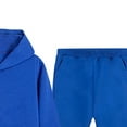 thumbnail image 4 of Toddler Baby Boy Girl Clothes Little Boys Autumn Winter Solid Color Long Sleeve Elastic Waist 6M 1T 2T 3T Hoodie Set 2 PC Solid Color Sweatshirt Suits, 4 of 8