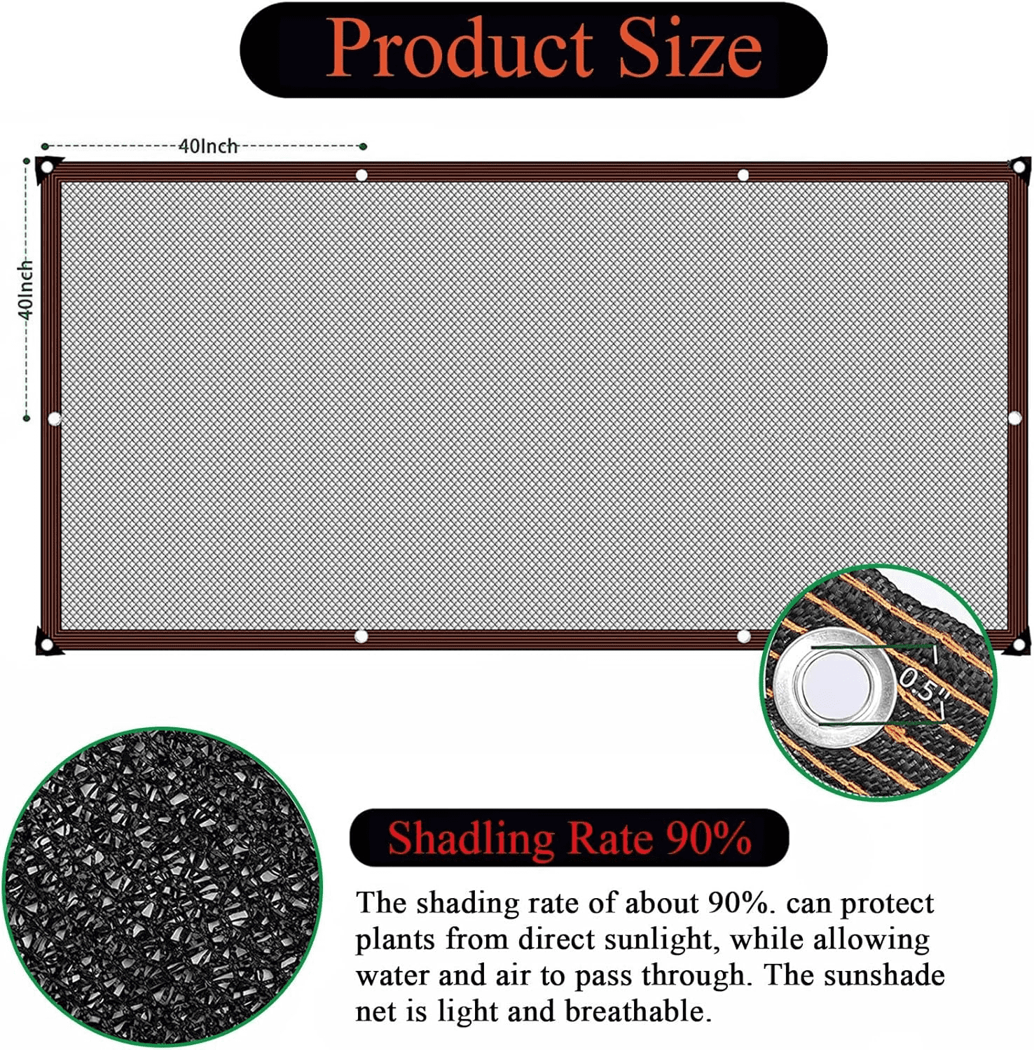 Garden 70% Shade Cloth, 10 x 20 FT Shade Mesh Tarp with Reinforced Grommets, Black Outdoor Sunblock Shade Cloth Cover for Plants, Greenhouse, Patio, Chicken Coop, Tomatoes Sun Shade Net