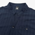 thumbnail image 5 of VSSSJ Men's Henley Shirt Casual Short Sleeve Button Up Textured Shirts Banded Collar Solid Summer Beach Shirts Tops with Pocket Navy XXL, 5 of 7