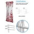 thumbnail image 3 of Pink Red Eucalyptus Leaves Blackout Curtains, French Door Curtains for Door Window, Watercolor Spring Summer Botanical Privacy Drapery for Patio/Sidelight Doors, 1 Panel with Tieback, 25 x 40 Inches, 3 of 6