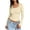 Apricot, variant on Womens Long Sleeve Shirts Crop Tops Basic Double Layering Tight Slim Fit T Shirts Winter Clothes 2024
