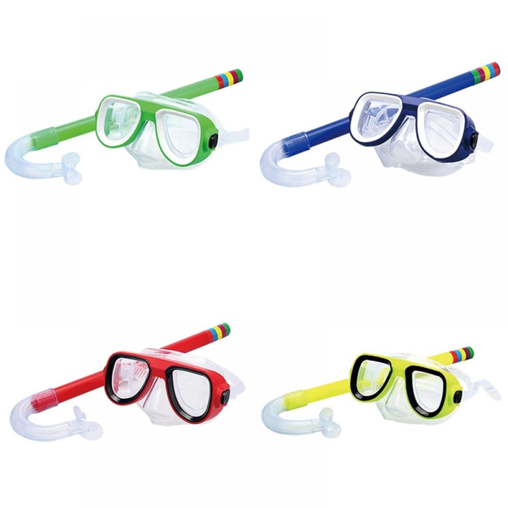 Adjustable Kids Diving Goggle Swim Mask Breathing Tube Shockproof Anti-fog Swimming Glasses Band Snorkeling Underwater Accessories Set