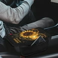 thumbnail image 3 of Yuyamidu Sunflower Car Arm Rest Cover Pad with Storage Bags Gold Butterfly Center Console Cushion Pad for Most Cat Truck SUV Accessories Heart Car Armrest Protector, 3 of 7