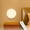 B, variant on Wall Lights, Remote Control Warm Light LED Wall Light Simplicity And Luxurious Circular Bedside Lamp Suitable For Bedroom Hallway Household Use