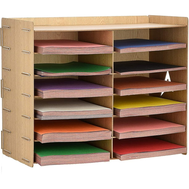 AdirOffice 12 Shelves Classroom Literature Paper Organizer File & Mail