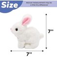 thumbnail image 2 of Conejo saltarín, juguete electrónico interactivo de peluche con sonidos y movimientos, orejas animadas que caminan, nariz que se mueve, regalo, blanco, 7', 2 of 5