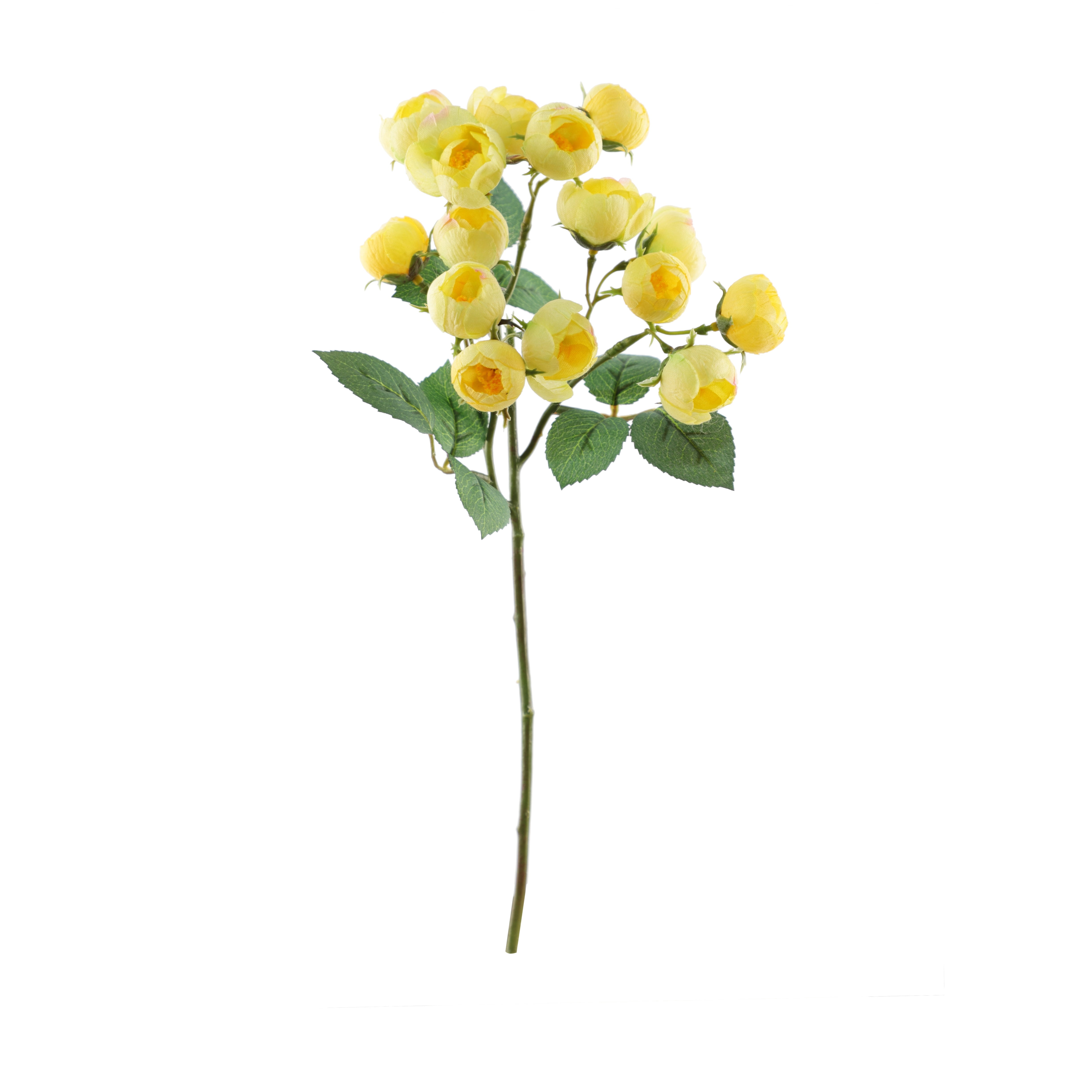 Danson Decor Rose Cluster Stem 58CM, ROSE CLUSTER STEM ASSORTED COLOURS 58CM