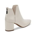 thumbnail image 2 of AQUA COLLEGE Womens Ivory Notched Cushioned Waterproof Trey Pointy Toe Block Heel Zip-Up Leather Boots Shoes 9.5 M, 2 of 4