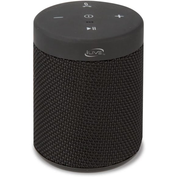 TRAHOO-Waterproof Fabric Wireless Speaker, 2.56 x 2.56 x 3.4 Inches, Built-in Rechargeable Battery, Black (ISBW108B)