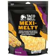 Taco Bell Mexi-Melty Sharp White Cheddar, Sharp Cheddar & Mild Cheddar Shredded Cheese, 7 oz Bag