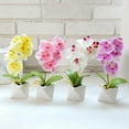 thumbnail image 3 of Cheer.US Artificial Flowers in Pot Decor Flower Arrangements Phalaenopsis Bonsai Plants Flower Bonsai Plants&nbsp;Flowers In Pot Table Centerpieces Dinning Room Table Kitchen Decoration, 3 of 7